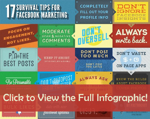 17 Facebook Marketing Tips Preview - Click to View the Full Infographic! 17 Facebook Marketing Tips Preview - Click to View the Full Infographic!